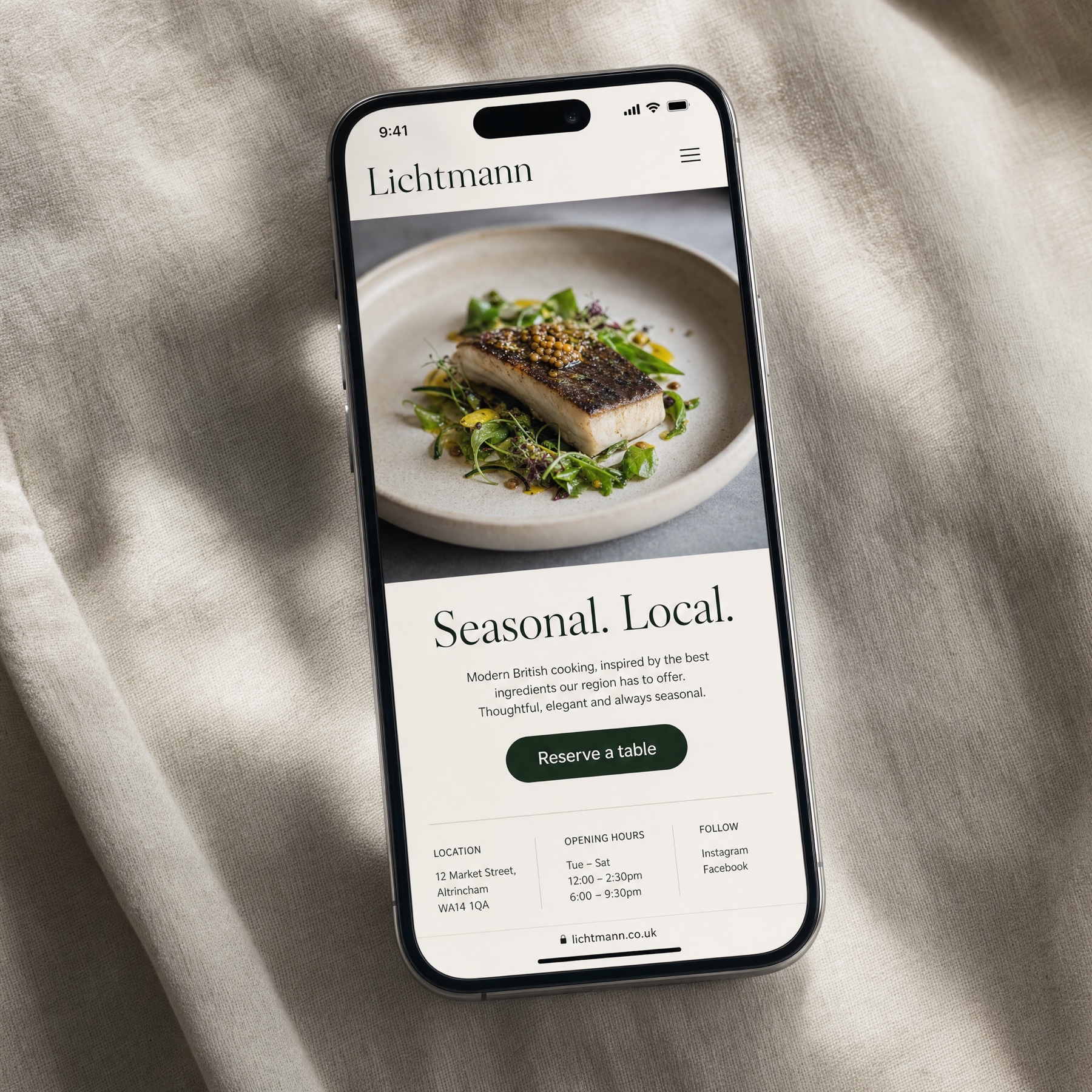 Mobile responsive website